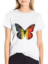 Butterfly Flag Of Belgium Lightweight Cotton T-Shirt – Daily Comfort Graphic Shirt