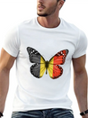 Butterfly Flag Of Belgium Lightweight Cotton T-Shirt – Daily Comfort Graphic Shirt