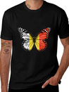 Butterfly Flag Of Belgium Lightweight Cotton T-Shirt – Daily Comfort Graphic Shirt