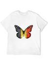 Butterfly Flag Of Belgium Lightweight Cotton T-Shirt – Daily Comfort Graphic Shirt
