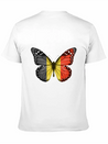 Butterfly Flag Of Belgium Lightweight Cotton T-Shirt – Daily Comfort Graphic Shirt