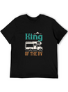 Camping Funny Camping For Men King Of The RV Campe Lightweight Cotton T-Shirt – Daily Comfort Graphic Shirt