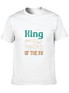 Camping Funny Camping For Men King Of The RV Campe Lightweight Cotton T-Shirt – Daily Comfort Graphic Shirt