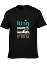Camping Funny Camping For Men King Of The RV Campe Lightweight Cotton T-Shirt – Daily Comfort Graphic Shirt