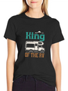 Camping Funny Camping For Men King Of The RV Campe Lightweight Cotton T-Shirt – Daily Comfort Graphic Shirt