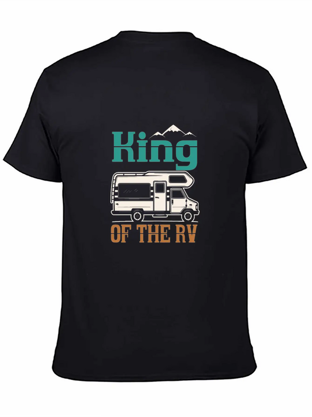 Camping Funny Camping For Men King Of The RV Campe Lightweight Cotton T-Shirt – Daily Comfort Graphic Shirt
