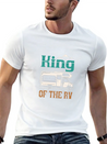 Camping Funny Camping For Men King Of The RV Campe Lightweight Cotton T-Shirt – Daily Comfort Graphic Shirt