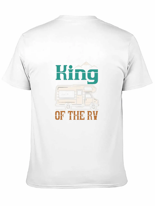 Camping Funny Camping For Men King Of The RV Campe Lightweight Cotton T-Shirt – Daily Comfort Graphic Shirt