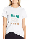 Camping Funny Camping For Men King Of The RV Campe Lightweight Cotton T-Shirt – Daily Comfort Graphic Shirt