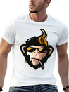 Cartoon Monkey Head Fun Animal Wildlife Streetwear Lightweight Cotton T-Shirt – Daily Comfort Graphic Shirt