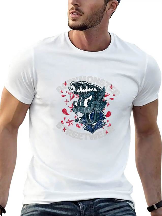 Cartoon Streetwear Tattoo Retro Fun Geschenk Idee Lightweight Cotton T-Shirt – Daily Comfort Graphic Shirt