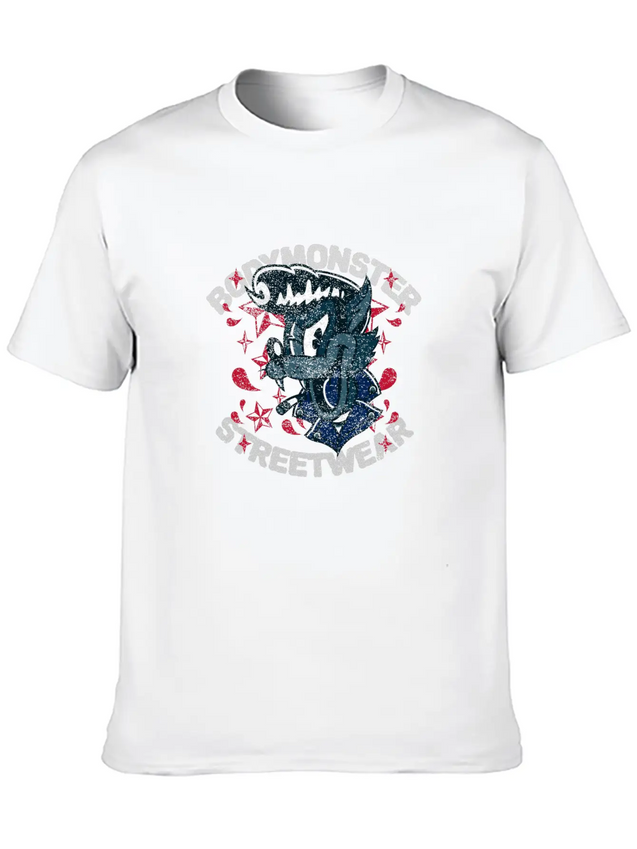 Cartoon Streetwear Tattoo Retro Fun Geschenk Idee Lightweight Cotton T-Shirt – Daily Comfort Graphic Shirt