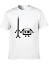 Cassette Pencil Cassette Floppy Disk Retro Gift Lightweight Cotton T-Shirt – Daily Comfort Graphic Shirt