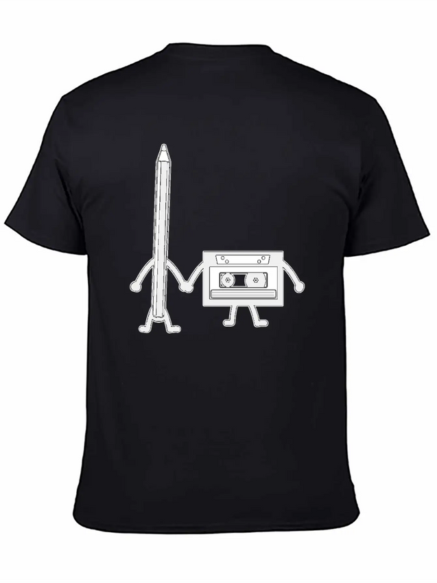 Cassette Pencil Cassette Floppy Disk Retro Gift Lightweight Cotton T-Shirt – Daily Comfort Graphic Shirt