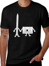 Cassette Pencil Cassette Floppy Disk Retro Gift Lightweight Cotton T-Shirt – Daily Comfort Graphic Shirt