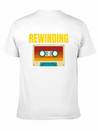 Cassette Tape Rewinding 80s Nostalgia Retro 1980s Lightweight Cotton T-Shirt – Daily Comfort Graphic Shirt
