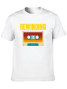 Cassette Tape Rewinding 80s Nostalgia Retro 1980s Lightweight Cotton T-Shirt – Daily Comfort Graphic Shirt