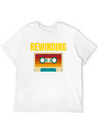 Cassette Tape Rewinding 80s Nostalgia Retro 1980s Lightweight Cotton T-Shirt – Daily Comfort Graphic Shirt