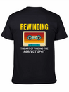 Cassette Tape Rewinding 80s Nostalgia Retro 1980s Lightweight Cotton T-Shirt – Daily Comfort Graphic Shirt