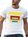 Cassette Tape Rewinding 80s Nostalgia Retro 1980s Lightweight Cotton T-Shirt – Daily Comfort Graphic Shirt