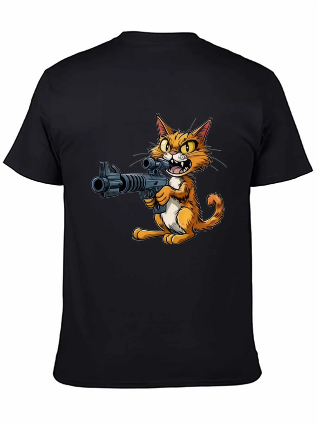 Cat Lightweight Cotton T-Shirt – Daily Comfort Graphic Shirt
