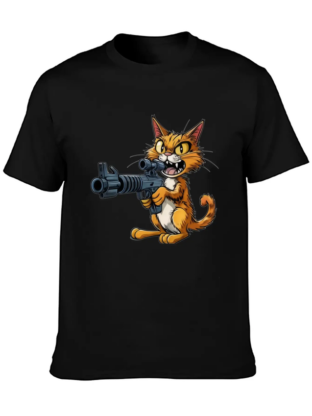 Cat Lightweight Cotton T-Shirt – Daily Comfort Graphic Shirt