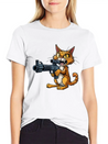Cat Lightweight Cotton T-Shirt – Daily Comfort Graphic Shirt