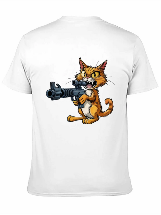 Cat Lightweight Cotton T-Shirt – Daily Comfort Graphic Shirt