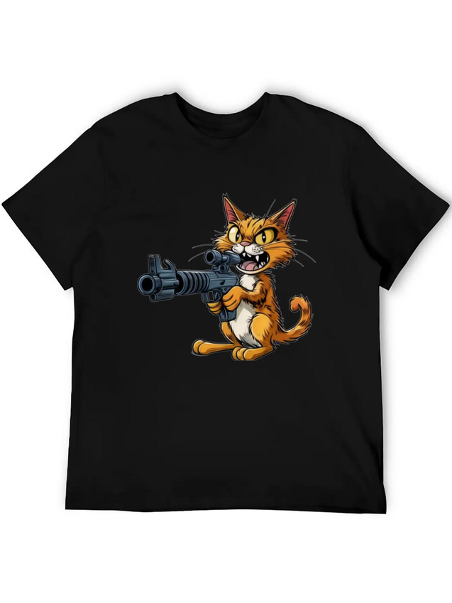 Cat Lightweight Cotton T-Shirt – Daily Comfort Graphic Shirt
