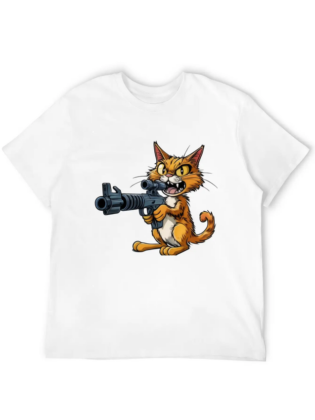 Cat Lightweight Cotton T-Shirt – Daily Comfort Graphic Shirt
