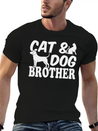 Cat Owner Dog Owner Cat Lover Dog Lover Cat & Dog Lightweight Cotton T-Shirt – Daily Comfort Graphic Shirt