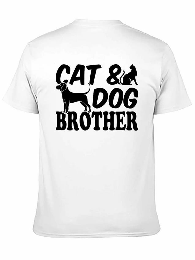 Cat Owner Dog Owner Cat Lover Dog Lover Cat & Dog Lightweight Cotton T-Shirt – Daily Comfort Graphic Shirt