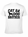 Cat Owner Dog Owner Cat Lover Dog Lover Cat & Dog Lightweight Cotton T-Shirt – Daily Comfort Graphic Shirt