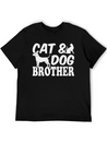 Cat Owner Dog Owner Cat Lover Dog Lover Cat & Dog Lightweight Cotton T-Shirt – Daily Comfort Graphic Shirt