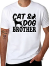 Cat Owner Dog Owner Cat Lover Dog Lover Cat & Dog Lightweight Cotton T-Shirt – Daily Comfort Graphic Shirt