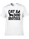 Cat Owner Dog Owner Cat Lover Dog Lover Cat & Dog Lightweight Cotton T-Shirt – Daily Comfort Graphic Shirt