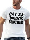 Cat Owner Dog Owner Cat Lover Dog Lover Cat & Dog Lightweight Cotton T-Shirt – Daily Comfort Graphic Shirt