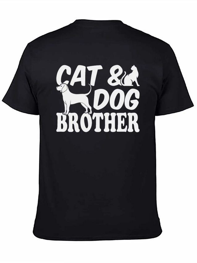 Cat Owner Dog Owner Cat Lover Dog Lover Cat & Dog Lightweight Cotton T-Shirt – Daily Comfort Graphic Shirt