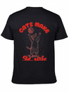 Cats Make My Life Better ~ Vintage Y2k Disco Cat Lightweight Cotton T-Shirt – Daily Comfort Graphic Shirt