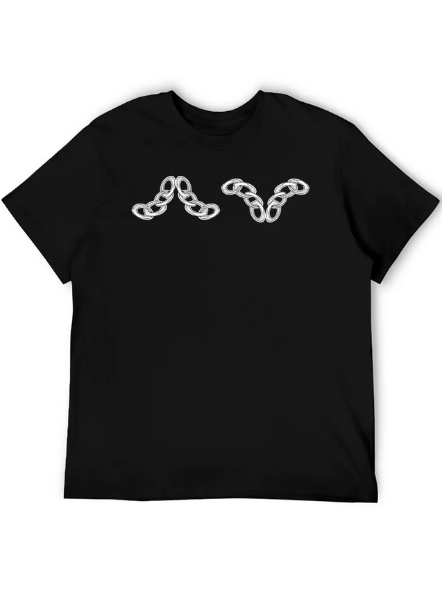 Chain Chains Icon Line Silver Lightweight Cotton T-Shirt – Daily Comfort Graphic Shirt