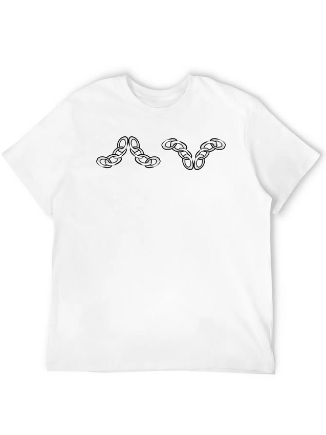 Chain Chains Icon Line Silver Lightweight Cotton T-Shirt – Daily Comfort Graphic Shirt