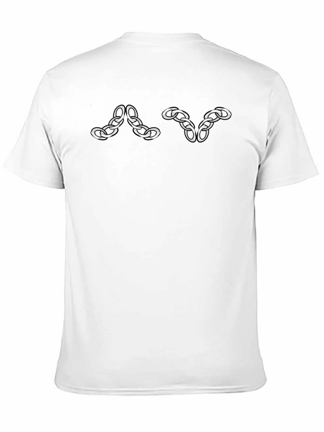 Chain Chains Icon Line Silver Lightweight Cotton T-Shirt – Daily Comfort Graphic Shirt