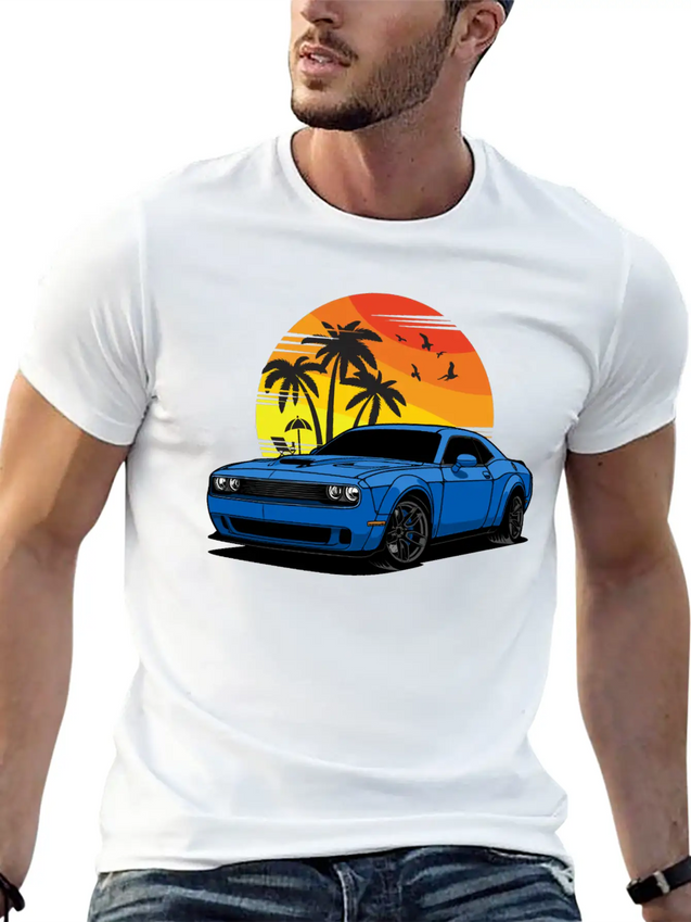 CHALLENGER HELLCAT RT SRT8 SCATPACK SRT392 DEMON Lightweight Cotton T-Shirt – Daily Comfort Graphic Shirt