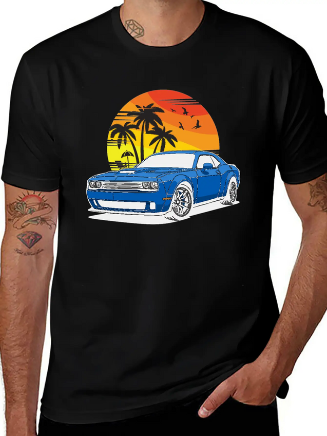 CHALLENGER HELLCAT RT SRT8 SCATPACK SRT392 DEMON Lightweight Cotton T-Shirt – Daily Comfort Graphic Shirt