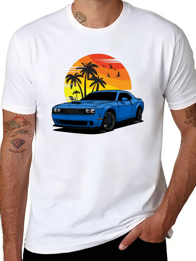 CHALLENGER HELLCAT RT SRT8 SCATPACK SRT392 DEMON Lightweight Cotton T-Shirt – Daily Comfort Graphic Shirt