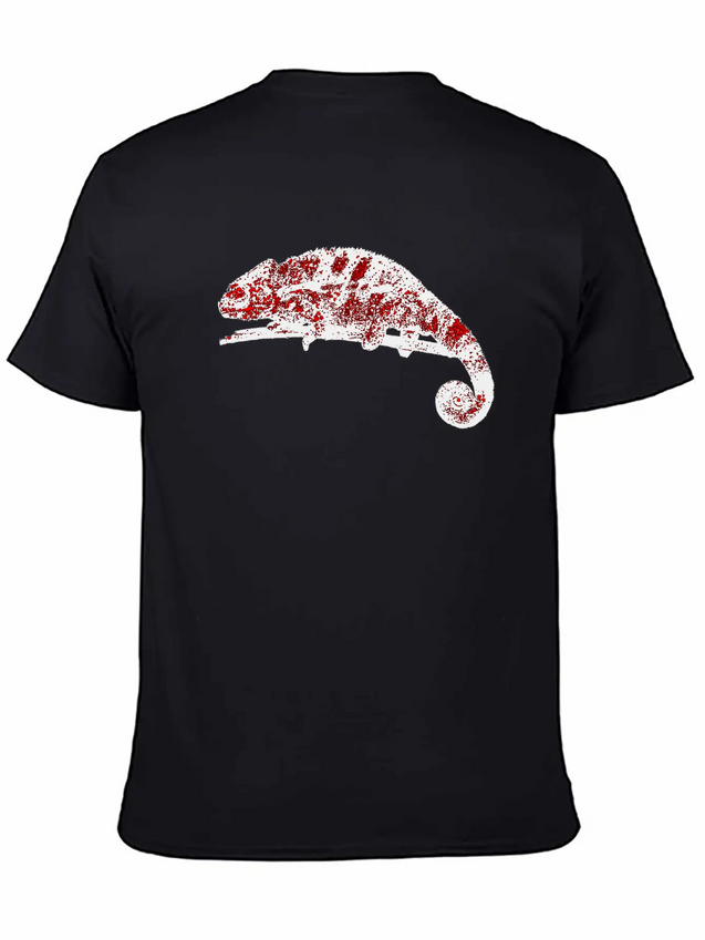 Chamaeleon Red Lightweight Cotton T-Shirt – Daily Comfort Graphic Shirt