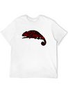 Chamaeleon Red Lightweight Cotton T-Shirt – Daily Comfort Graphic Shirt