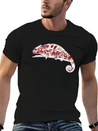 Chamaeleon Red Lightweight Cotton T-Shirt – Daily Comfort Graphic Shirt