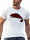 Chamaeleon Red Lightweight Cotton T-Shirt – Daily Comfort Graphic Shirt
