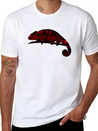 Chamaeleon Red Lightweight Cotton T-Shirt – Daily Comfort Graphic Shirt